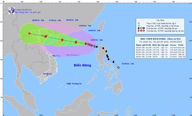 Chủ tịch Hà Nội chỉ đạo ứng phó bão số 3 Yagi